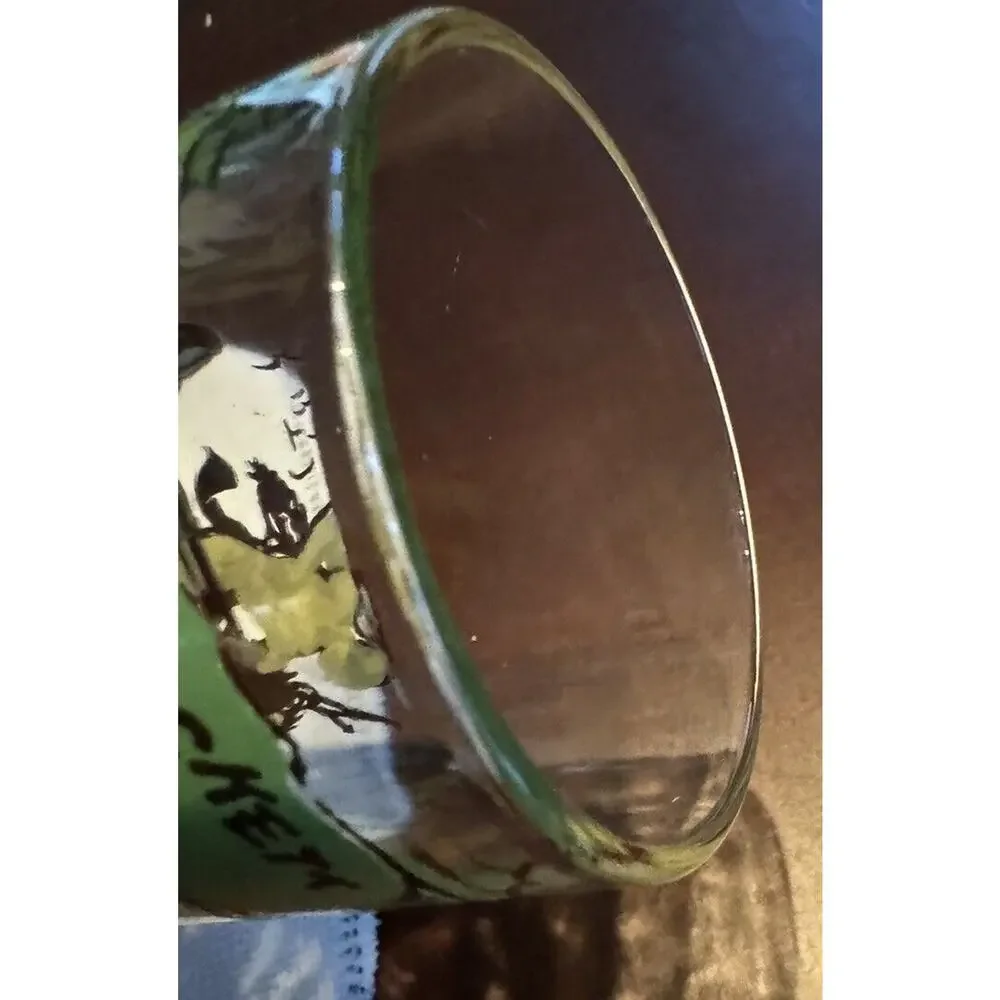 DAVY CROCKETT 2 Holiday Freeze Soda Fountain Vintage‎ ACL Drinking Glass Tumbler